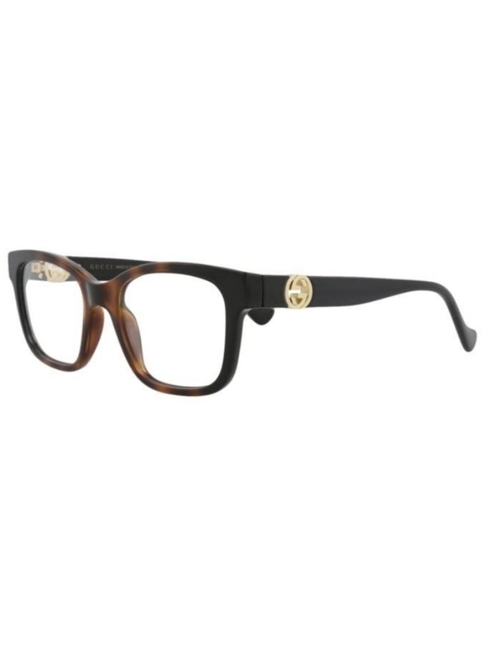 New Gucci Womens Square/Rectangle Havana Black Transparent Fashion Designer Eyeg